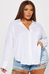 Always Simplistic Linen Shirt - White