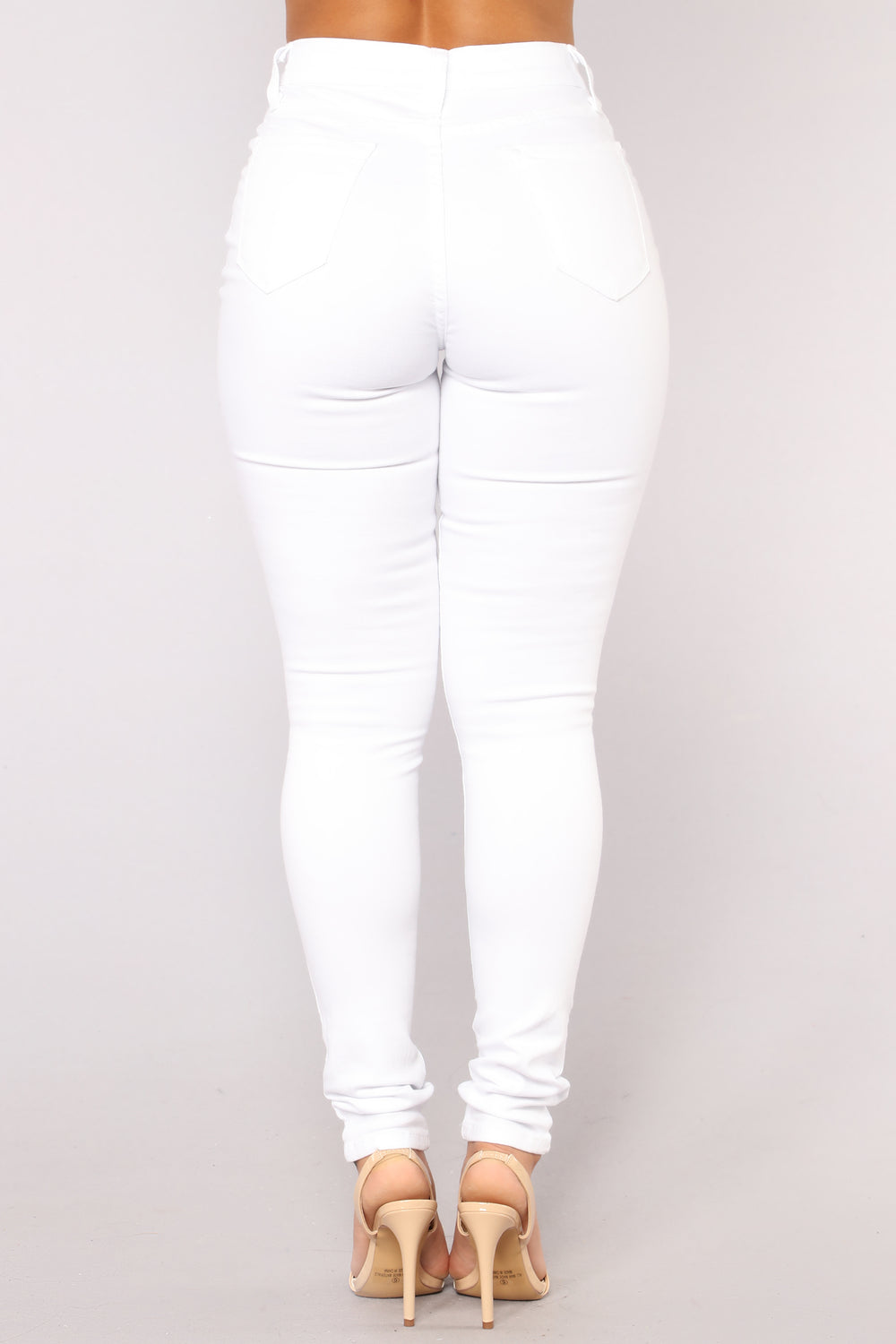 Tighty Whitey Distressed Skinny Jeans - White