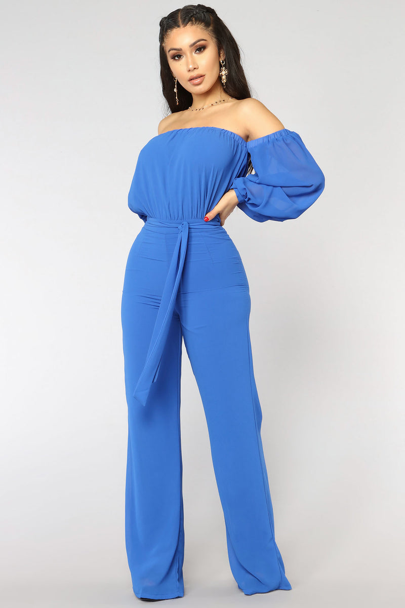 Lorena Off Shoulder Jumpsuit - Royal | Fashion Nova, Jumpsuits ...