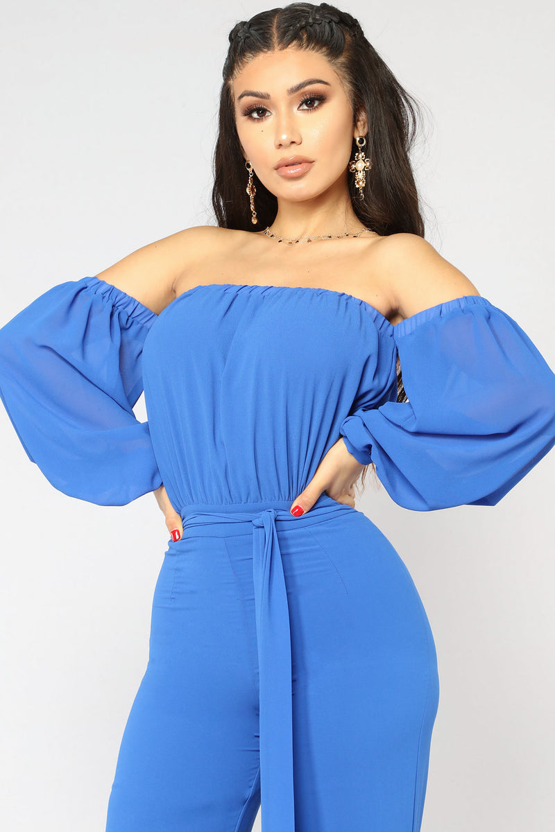 Lorena Off Shoulder Jumpsuit - Royal | Fashion Nova, Jumpsuits ...