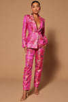 Pretty In Pink Embroidered Suit Set - Fuchsia