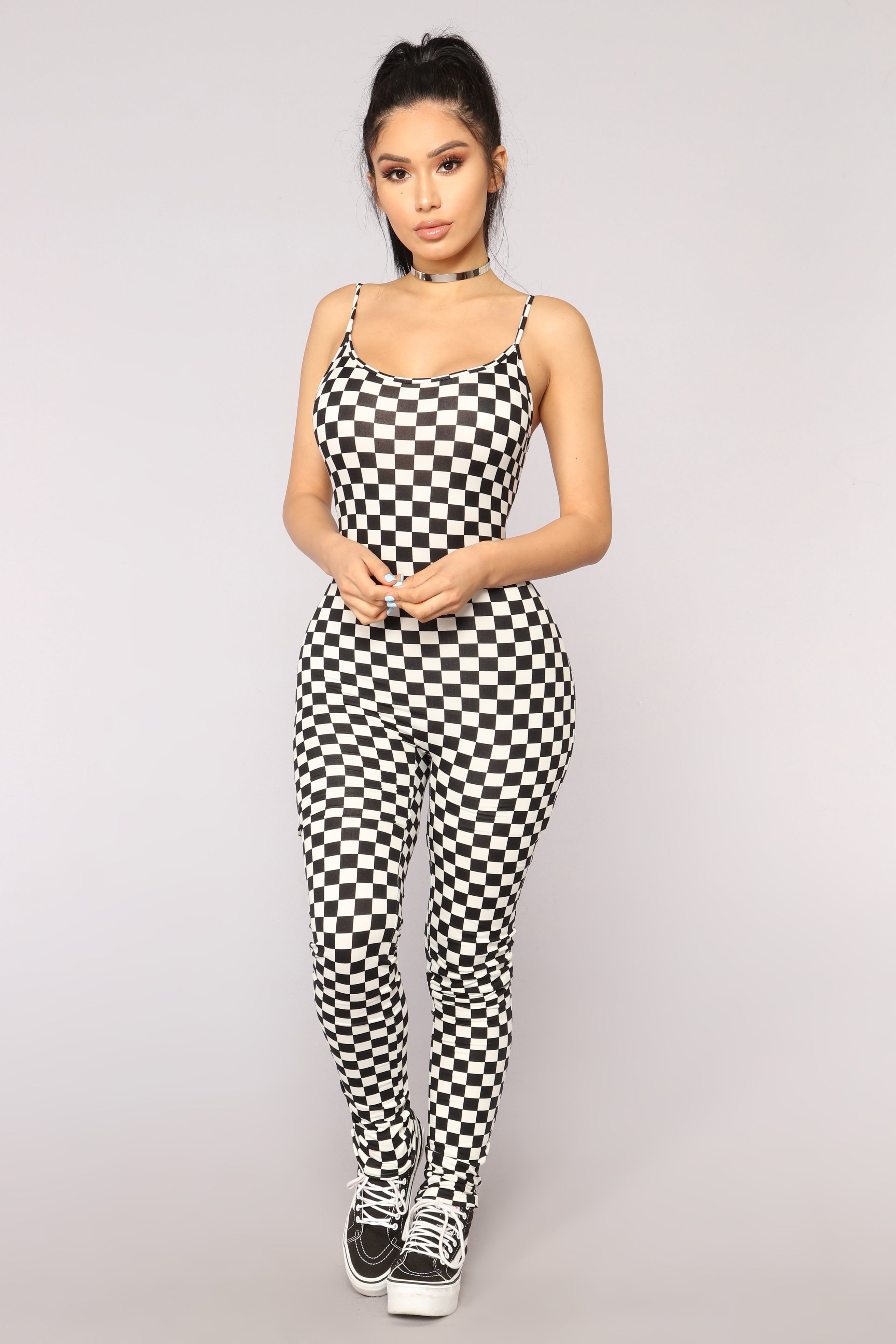 fashion nova racer jumpsuit