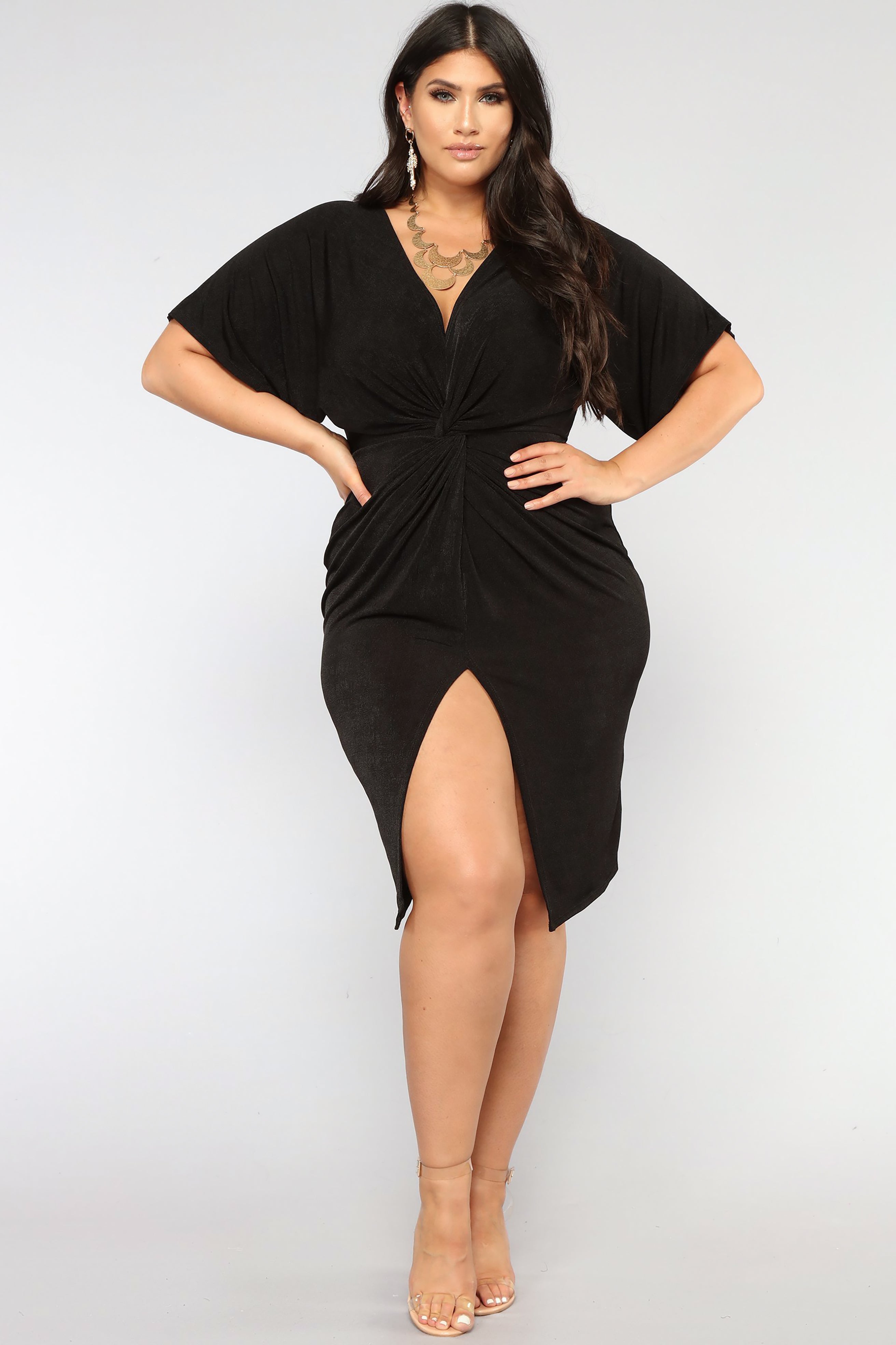 fashion nova plus size black dress