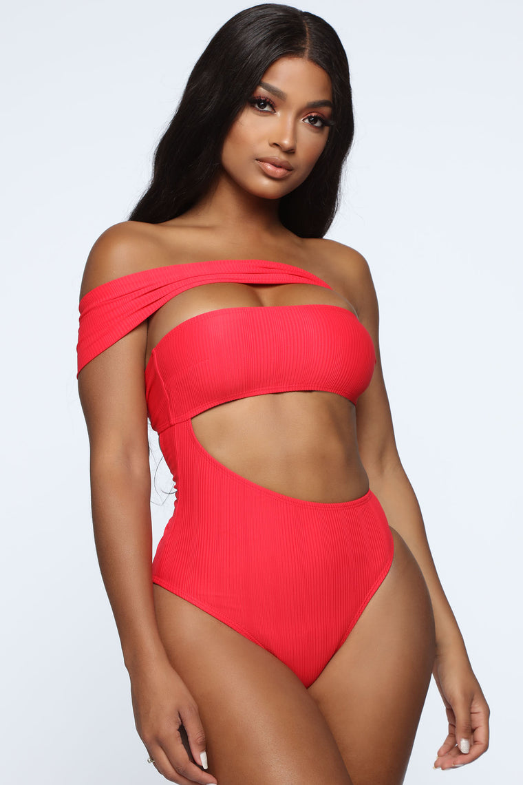 fashion nova red swimsuit