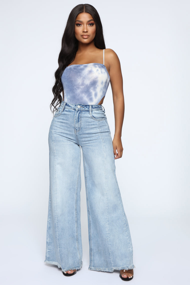 Olivia Tie Dye Bodysuit - Blue/Combo, Bodysuits | Fashion Nova