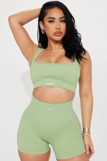 Sadie Washed Ribbed Seamless Active Sports Bra - Teal, Fashion Nova, Nova  Sport Tops