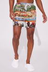 Burning Rubber Swim Trunk - Multi Color