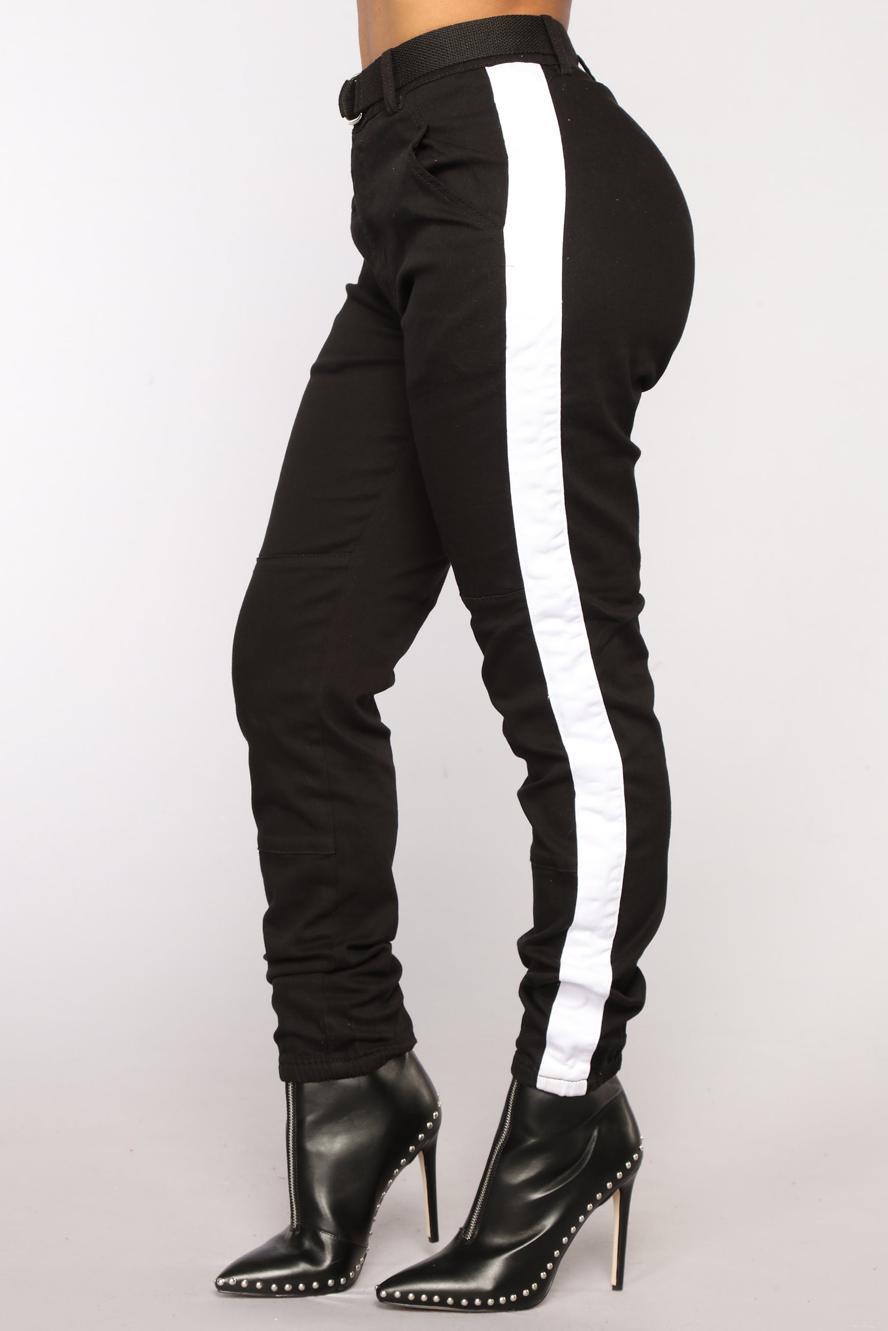 jogger pants with side stripe