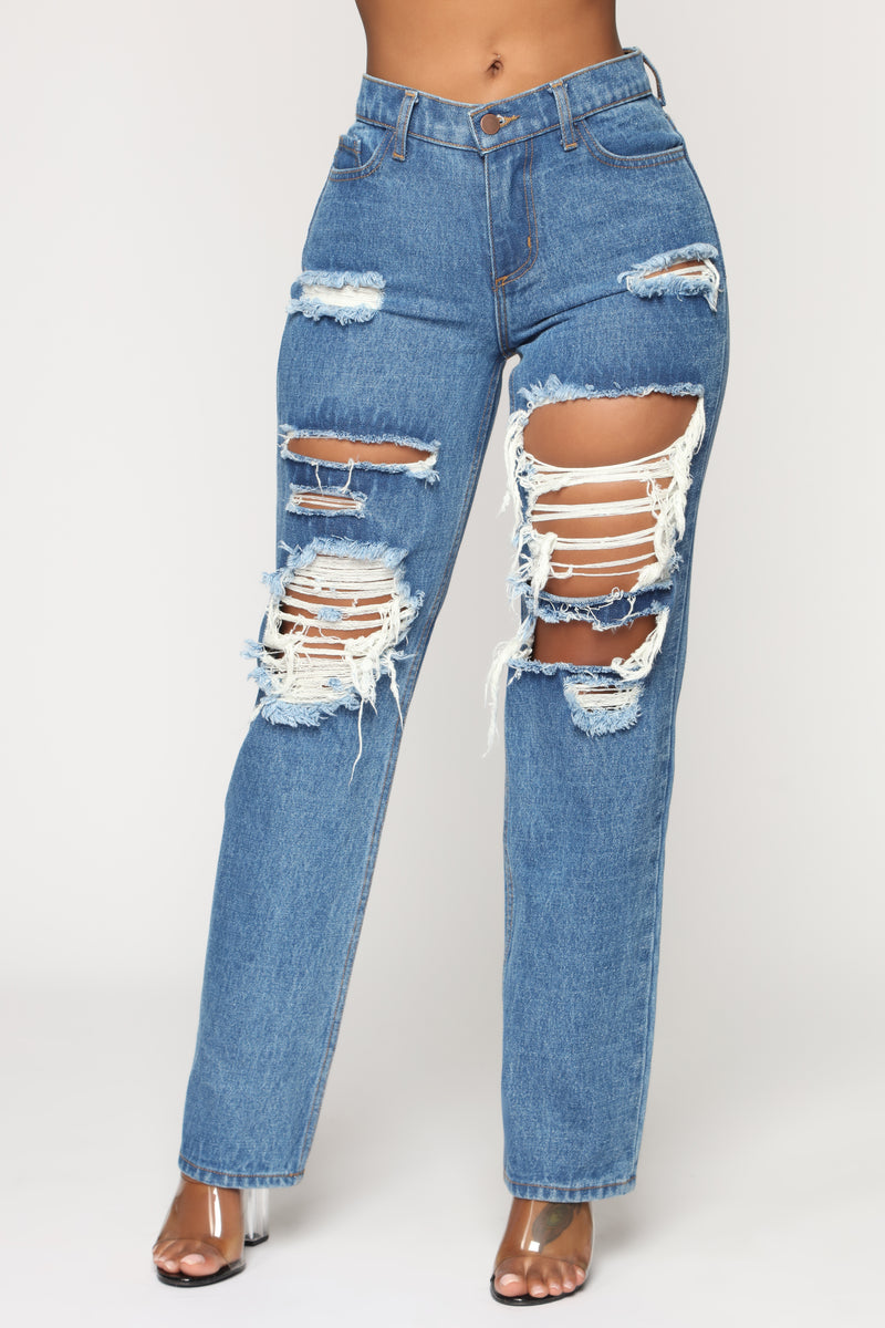 Devoted To You Boyfriend Jeans - Medium Blue Wash | Fashion Nova, Jeans ...