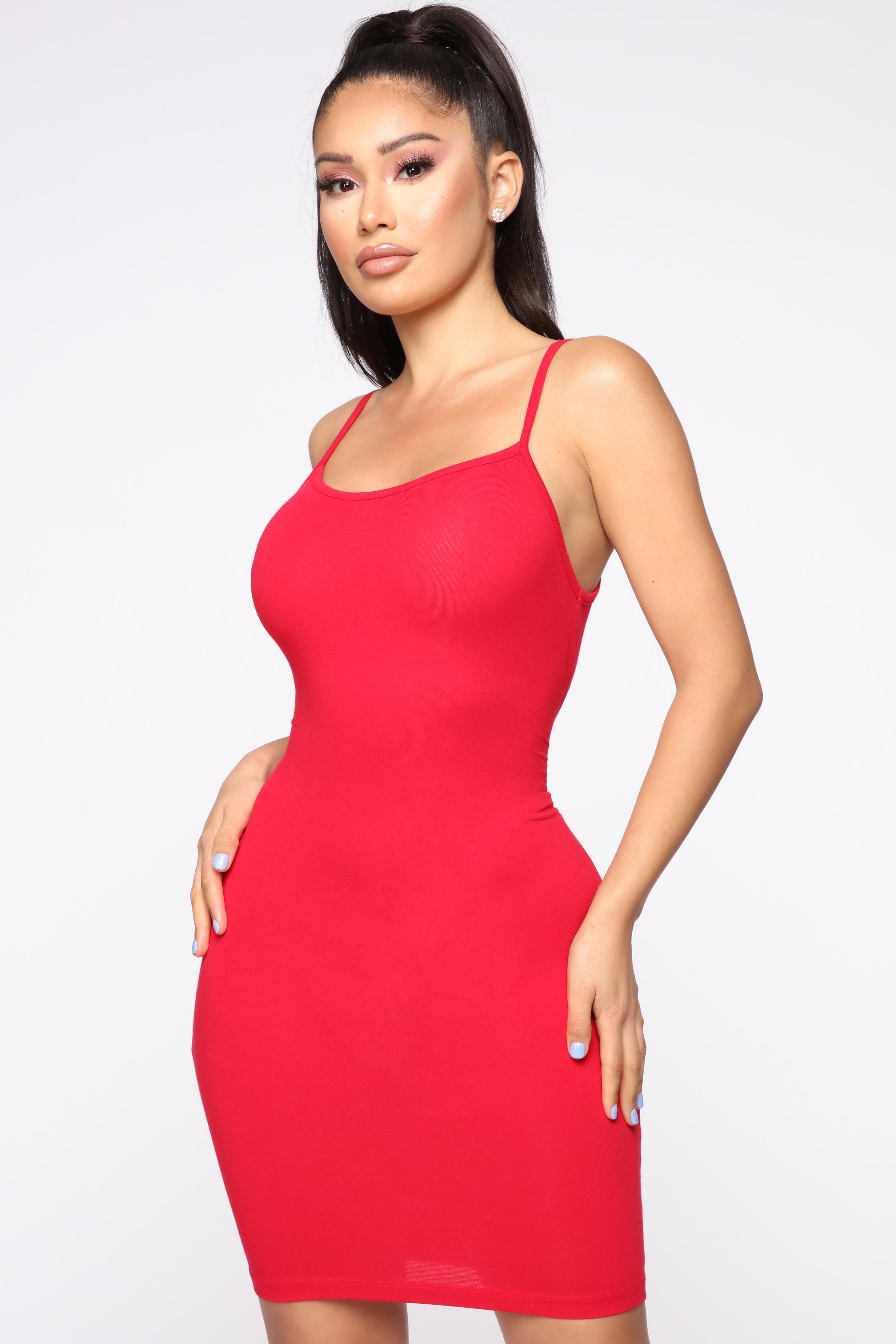 Katie Basic Mini Dress - Red – Fashion Nova