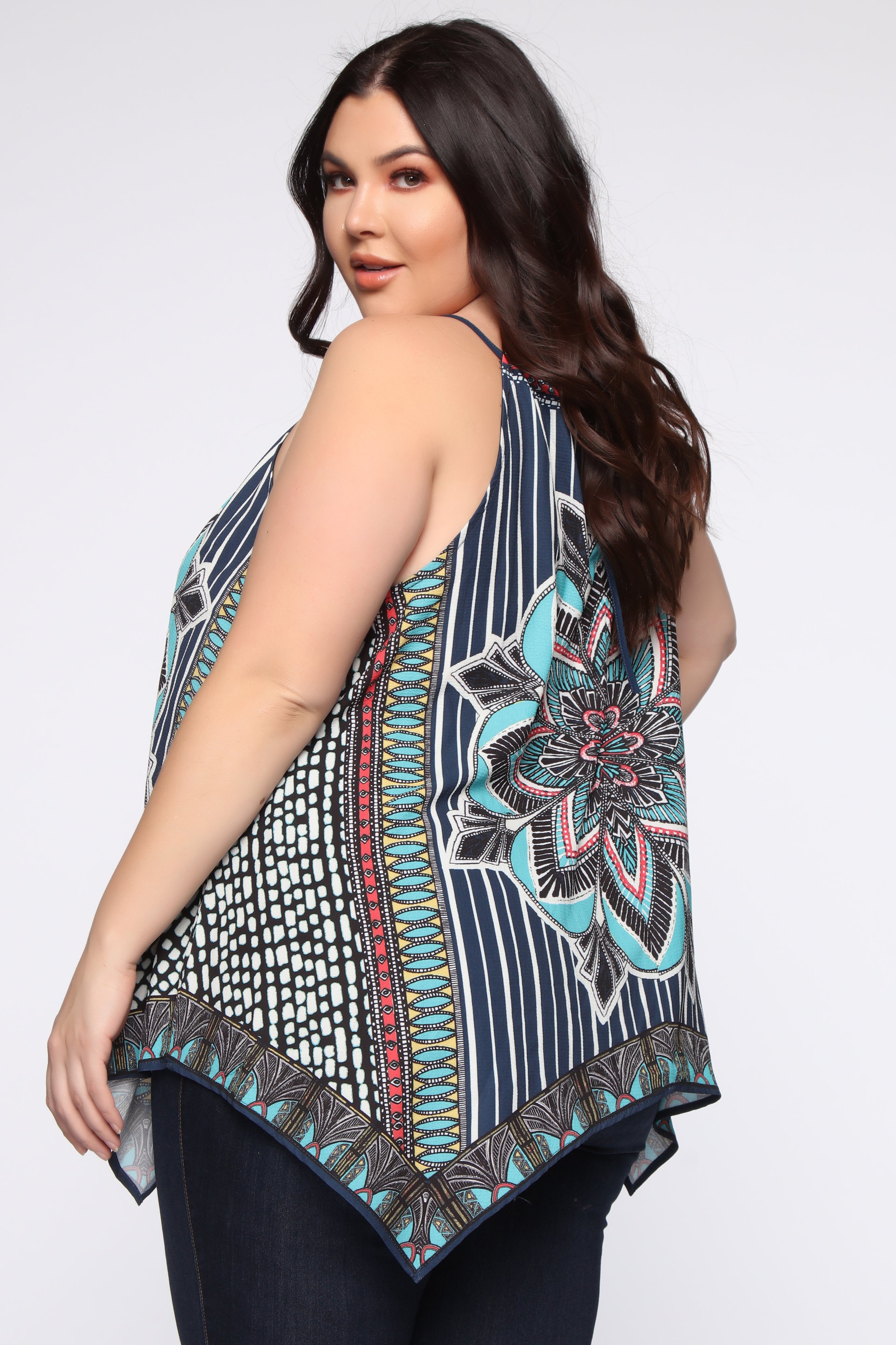 Your Kaleidoscope Dreams Top - Navy – Fashion Nova