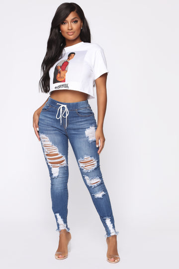 blue spice ripped jeans