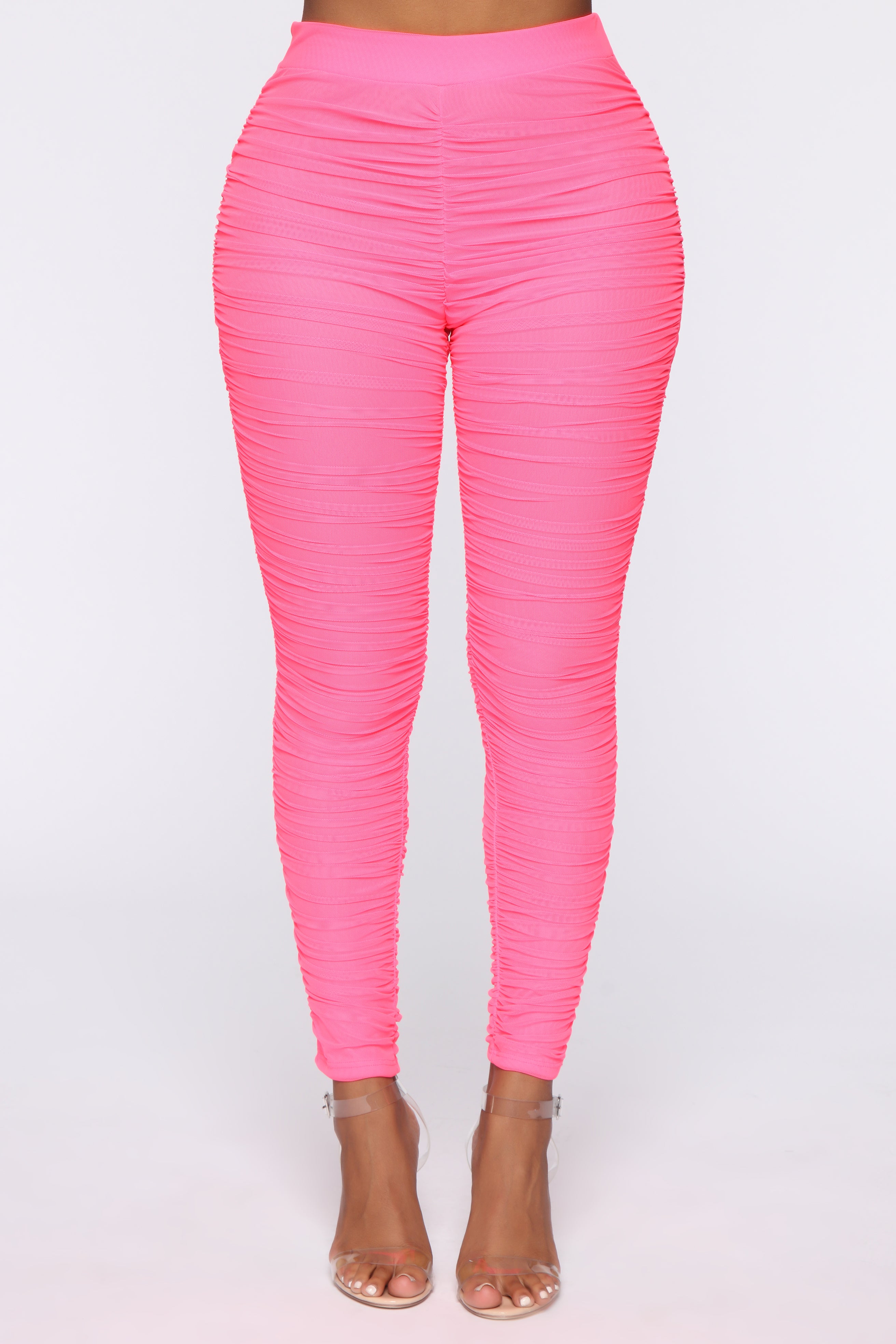 First Impression Ruched Leggings - Pink