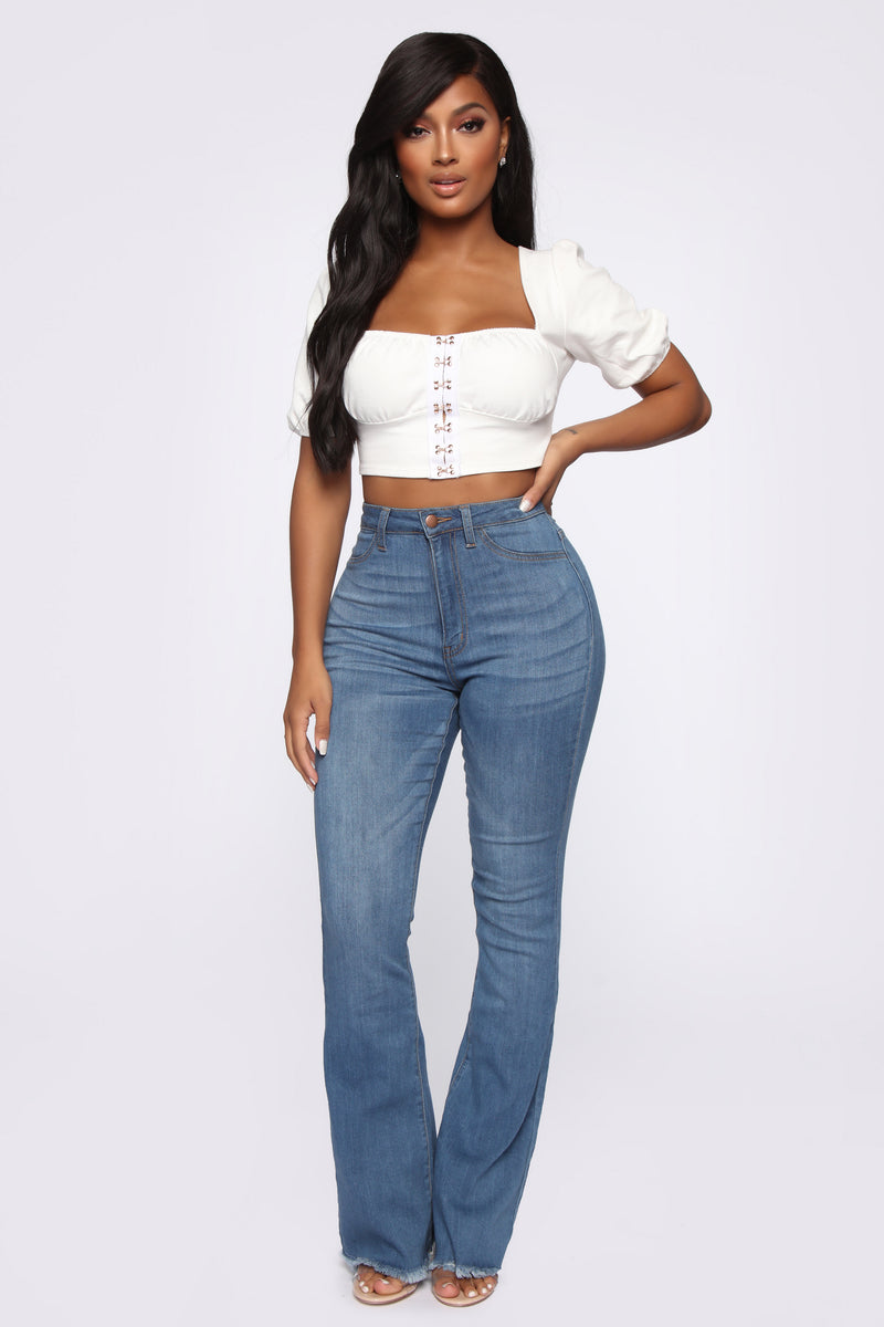 Ariana Flare Jeans - Light Blue Wash | Fashion Nova, Jeans | Fashion Nova