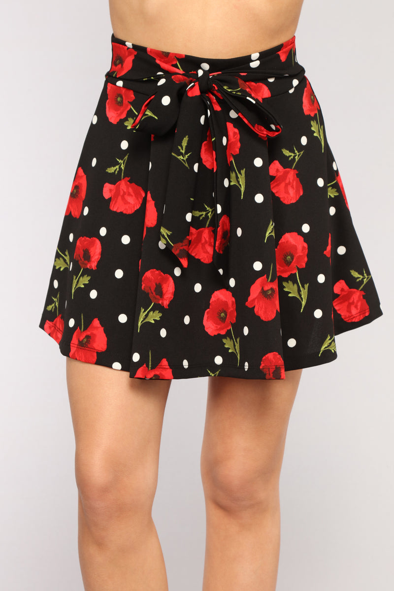 Let Me Circle Back Skirt - Black Floral | Fashion Nova, Skirts ...