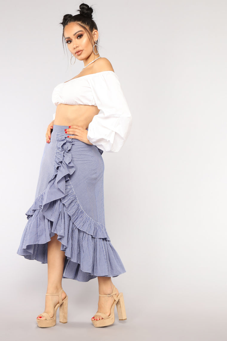 Dahlia Ruffle Skirt - Royal Blue