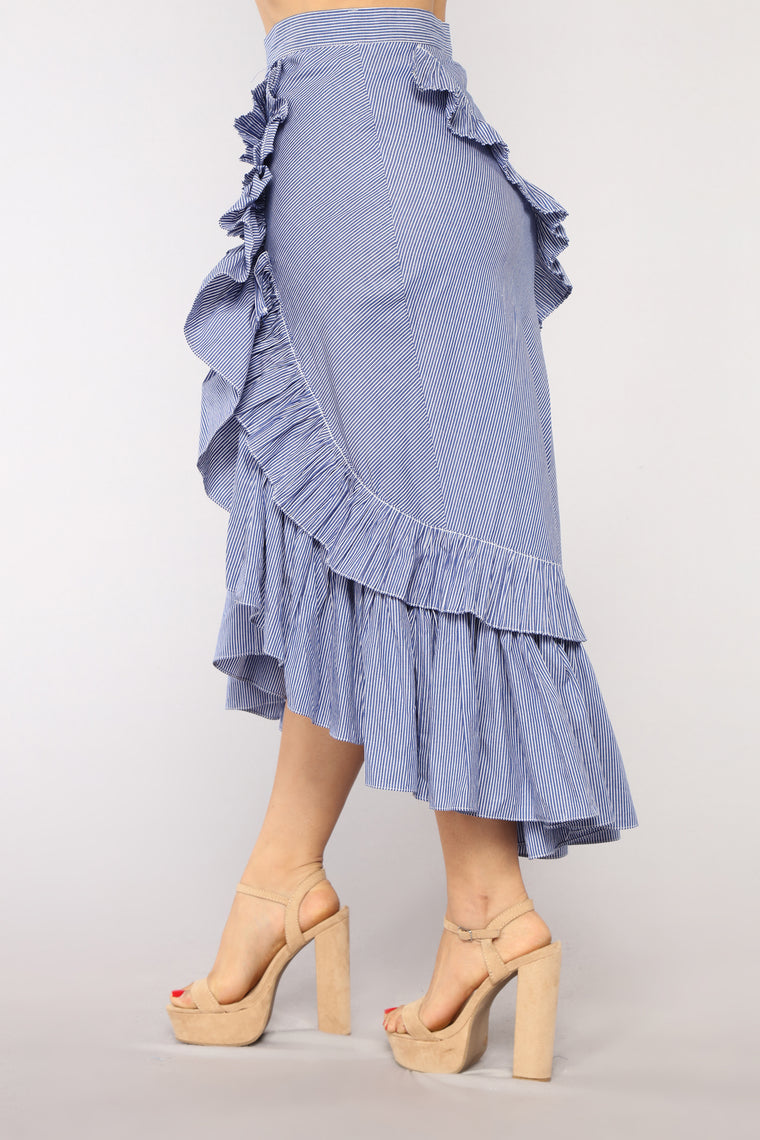 Dahlia Ruffle Skirt - Royal Blue