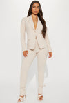 Head Of The Table Pant Suit - Taupe