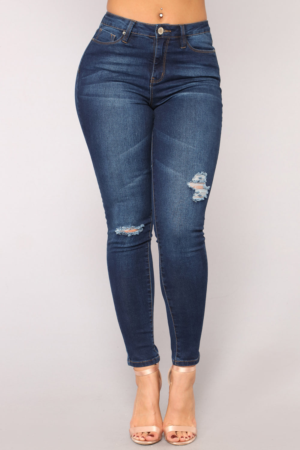  No  Muffin Top Ankle Jeans  Dark Denim 