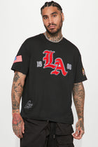 Los Angeles 1986 Oversized Short Sleeve Tee - Black