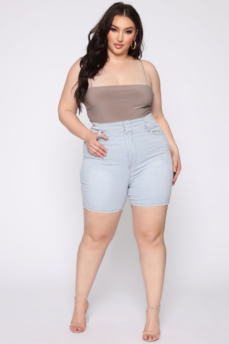 Waistin' My Time Denim Shorts - Light Blue Wash | Fashion Nova, Jean ...