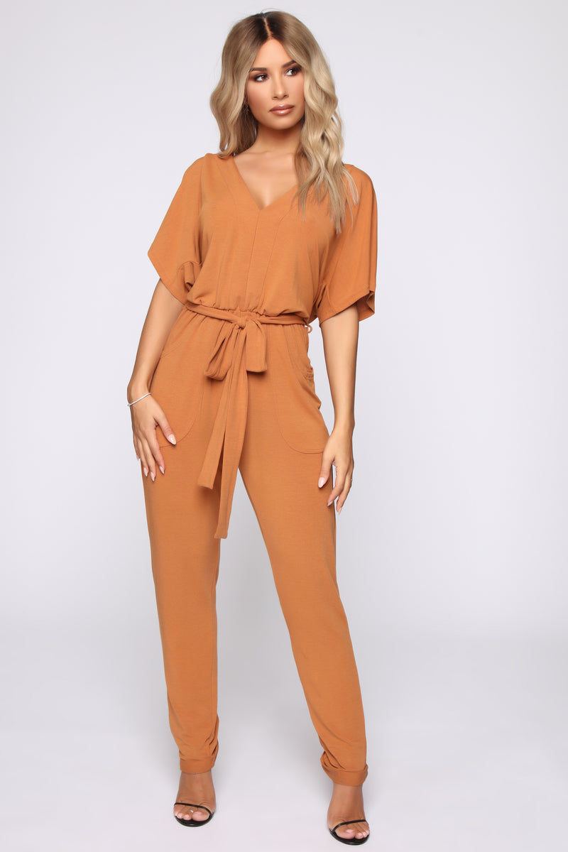 Hiding Out Hooded Jumpsuit - Cognac | Fashion Nova, Jumpsuits | Fashion ...