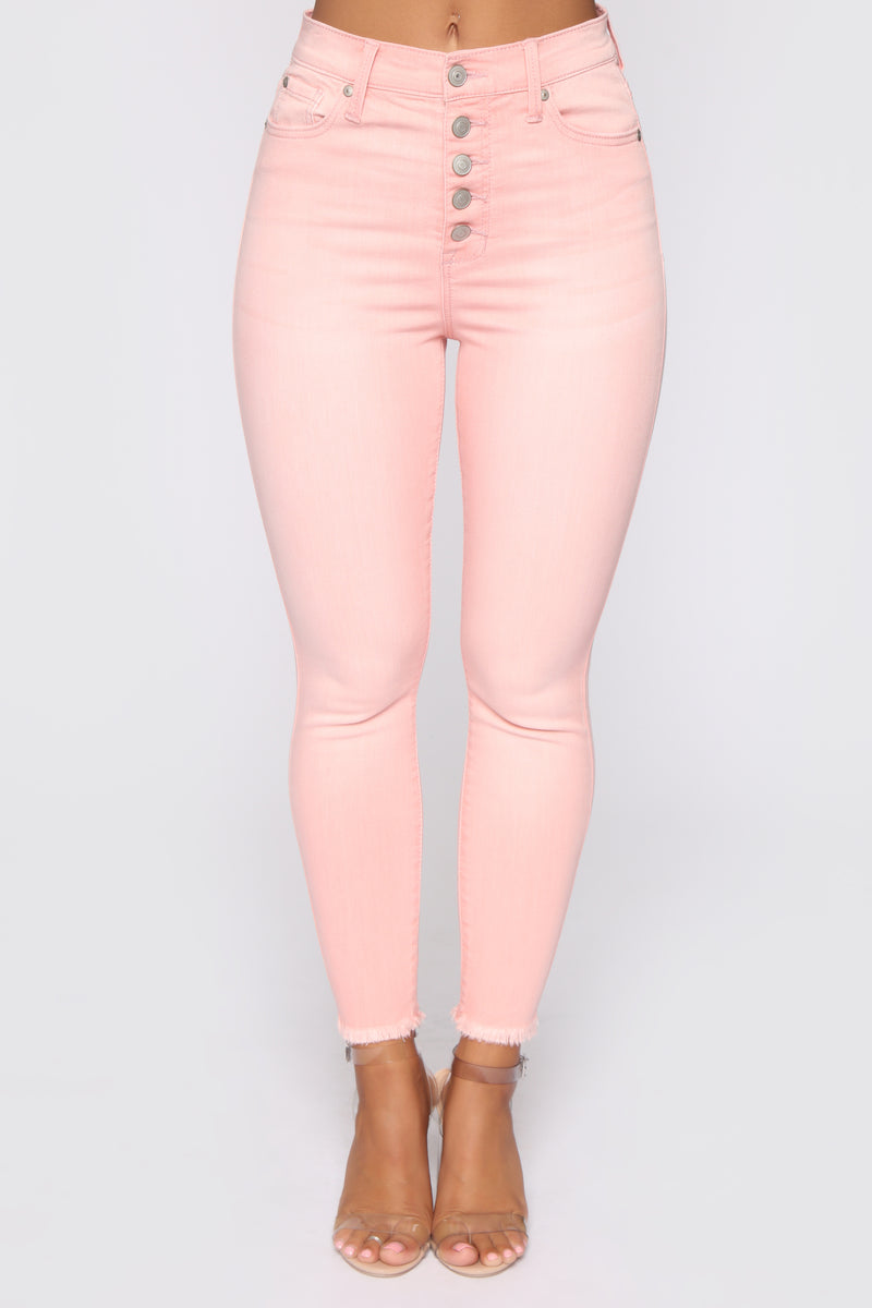 Lay Me Down Ankle Jeans - Pink | Fashion Nova, Jeans | Fashion Nova