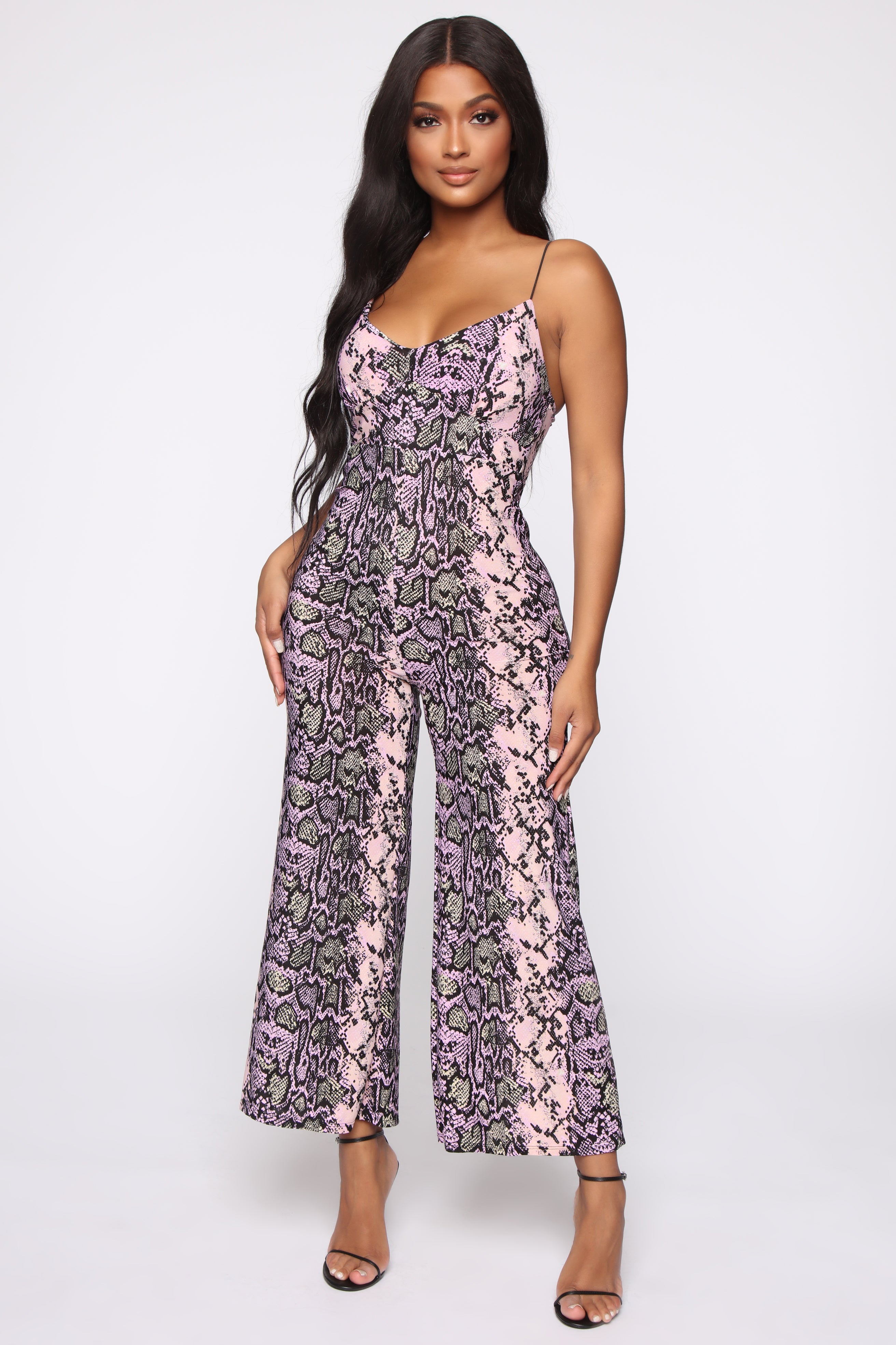 fashion nova snakeskin jumpsuit