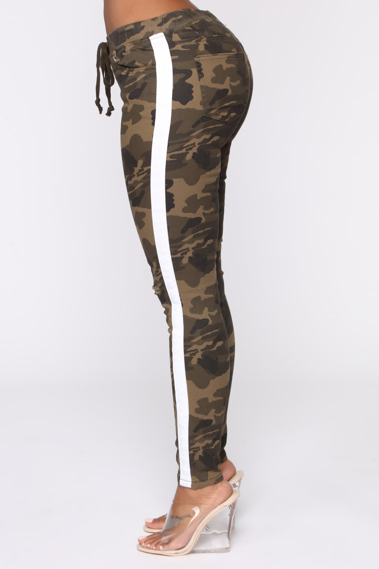 camo stripe joggers