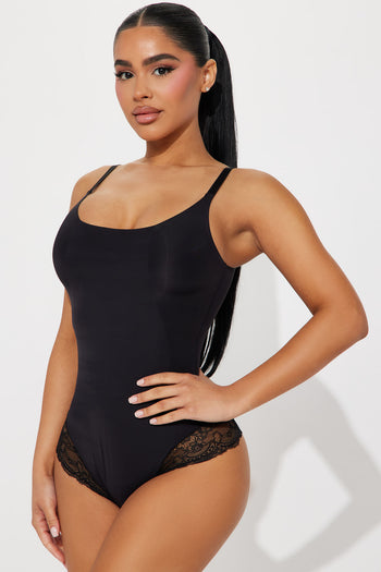 Colorful Black - Shaping bodysuit with thin straps (202)