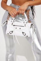 Extravagant Motion Satchel Handbag - White