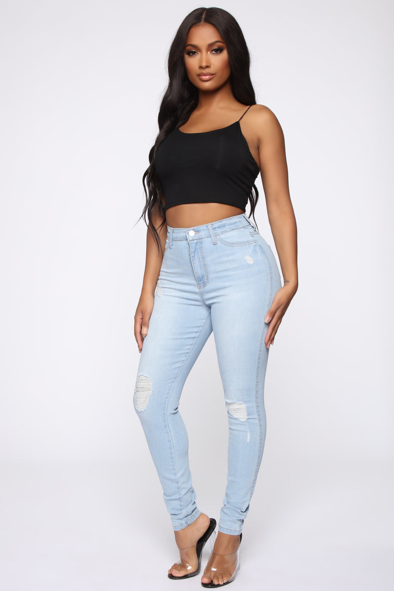 Emma Super Stretch High Rise Skinny Jean- Light Wash | Fashion Nova ...