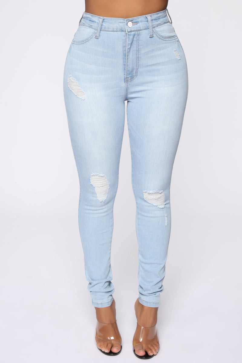 Emma Super Stretch High Rise Skinny Jean- Light Wash | Fashion Nova ...