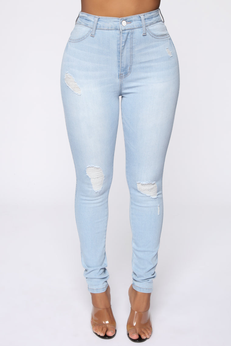very light wash jeans