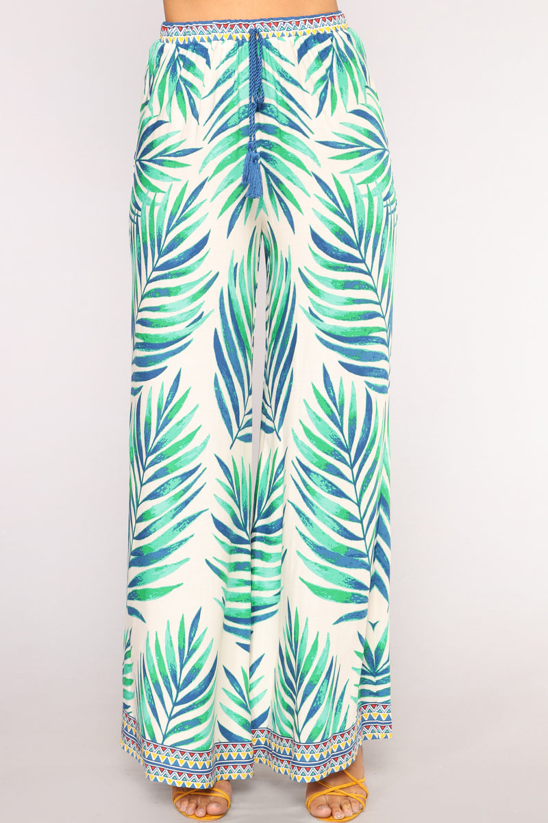Paradise Lover Tropical Pants - Ivory/Green | Fashion Nova, Pants ...