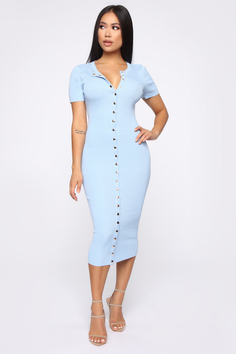 light blue fashion nova dress