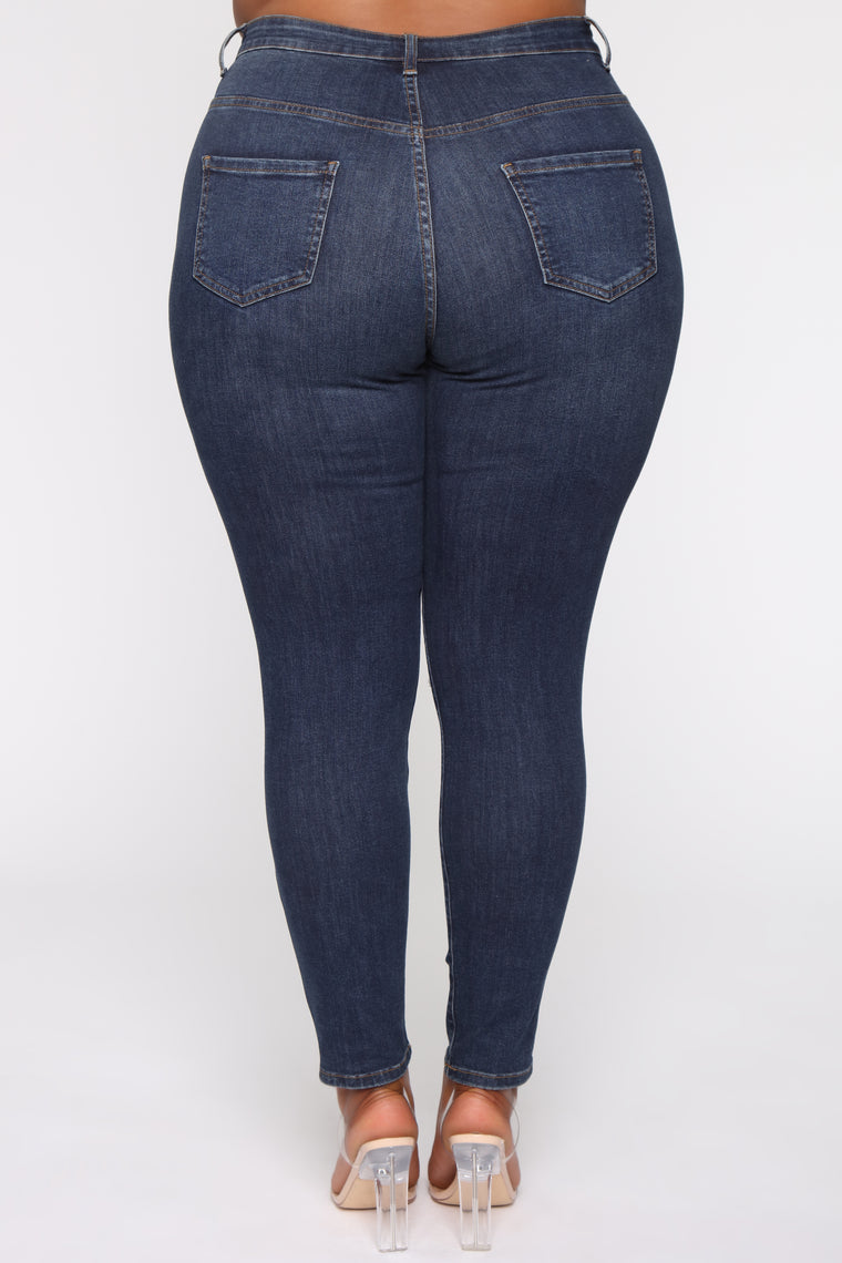 The Cobain High Waisted Skinny Jeans - Dark Wash - Jeans - Fashion Nova