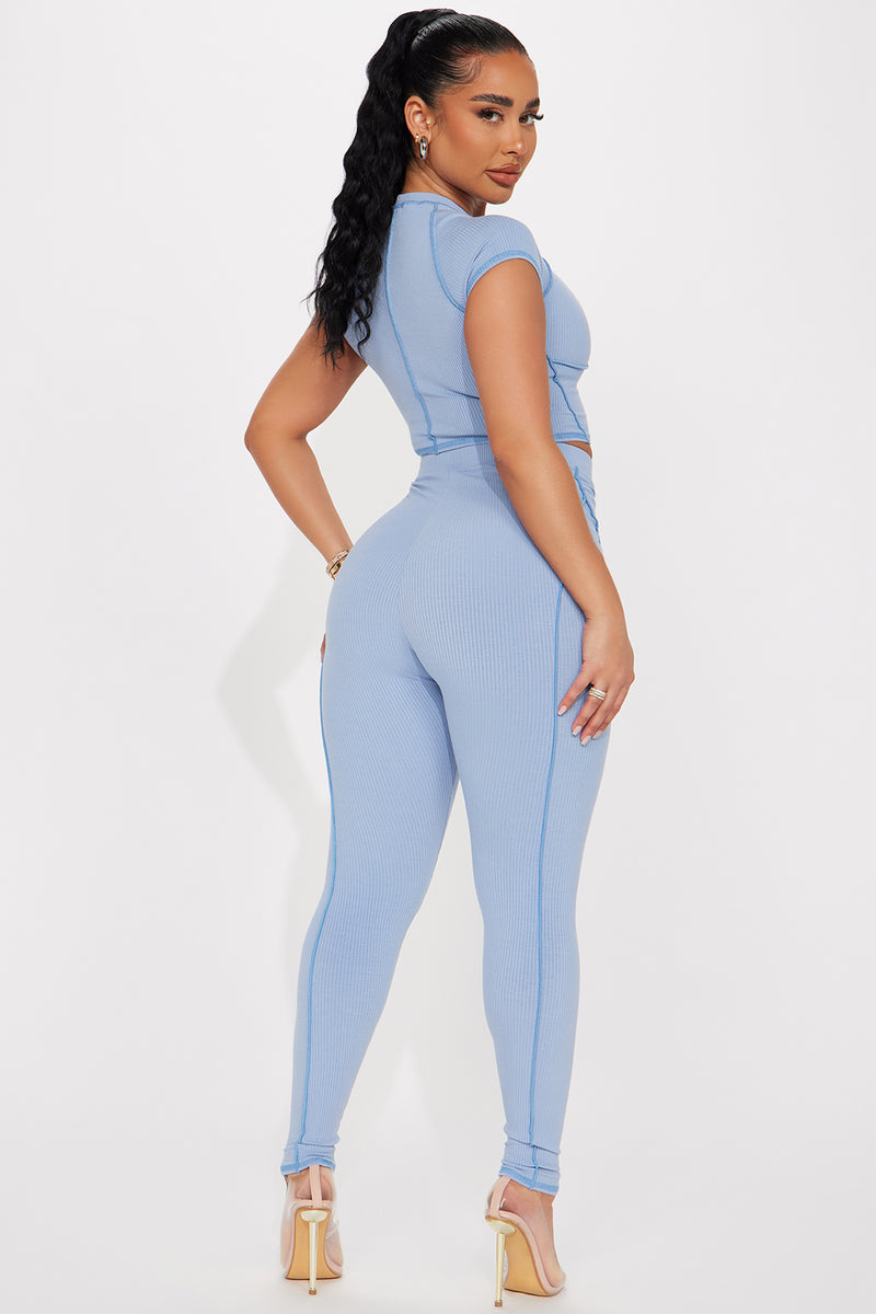 Lacey Snatched Legging Set - Slate Blue | Fashion Nova, Matching Sets ...