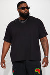 Essential Oversize Short Sleeve Tee - Black