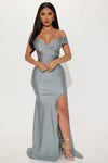 Romantic Nights Maxi Dress - Silver