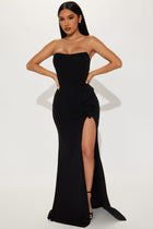 Alyson Glitter Maxi Dress - Black