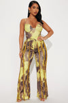 Ayda Fringe Pant Set - Yellow