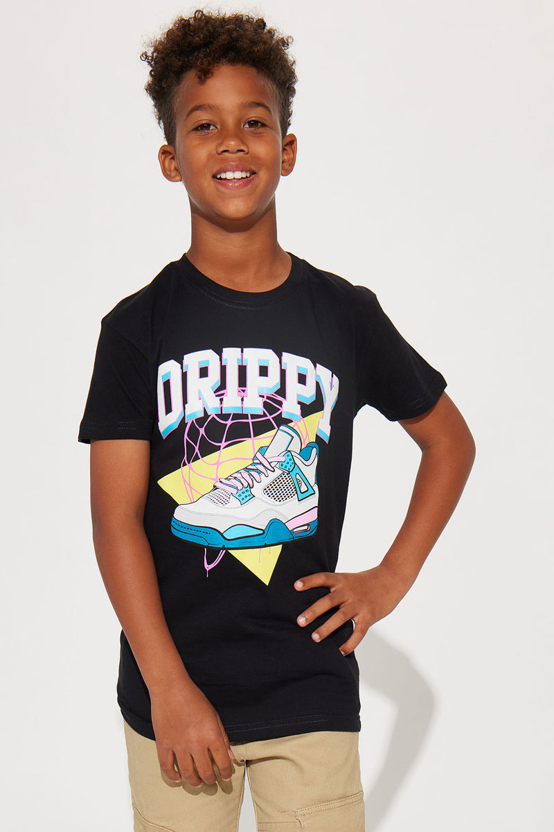 Mini Drippy Boys Short Sleeve Tee - Black | Fashion Nova, Kids Tops & T ...