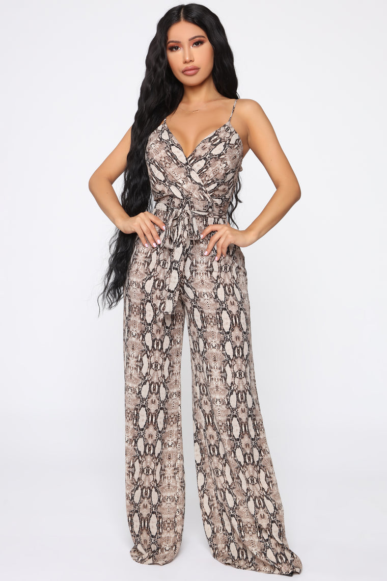 fashion nova snakeskin jumpsuit