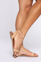 No Excuses Here Flat Sandals - Camel