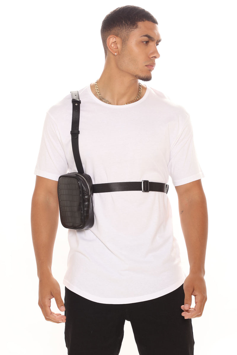 NovaMen Chest Bag - Black Crocodile | Fashion Nova, Mens Accessories ...