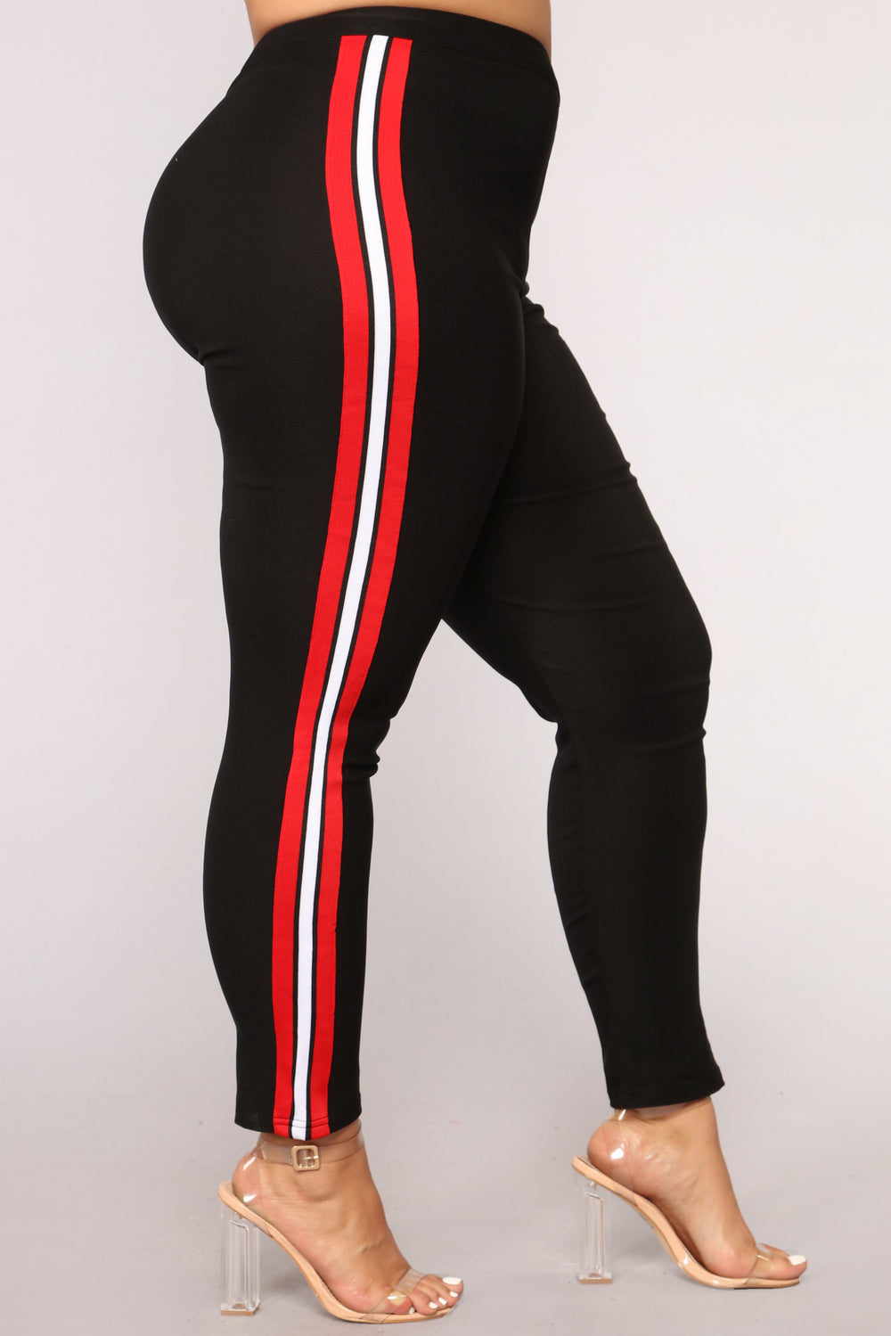 Three Stripe You're Out Pants - Black/Red/White