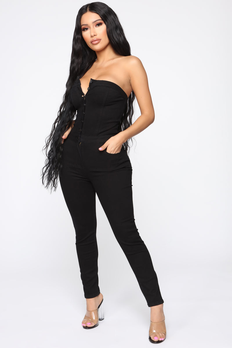 Danielle Denim Jumpsuit - Black | Fashion Nova, Jumpsuits | Fashion Nova