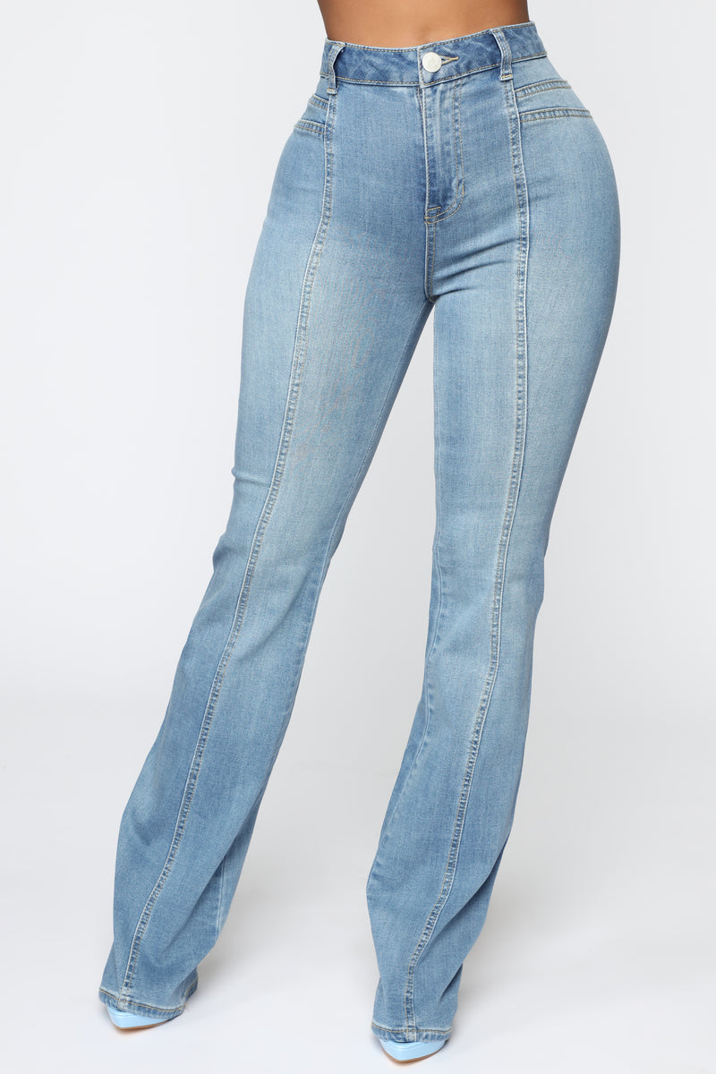 Walk The Line Flare Jeans - Light Blue Wash | Fashion Nova, Jeans ...