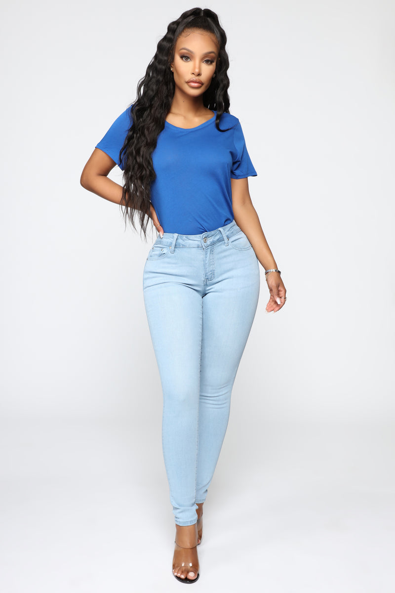 Laid Back Tee - Royal | Fashion Nova, Basic Tops & Bodysuits | Fashion Nova